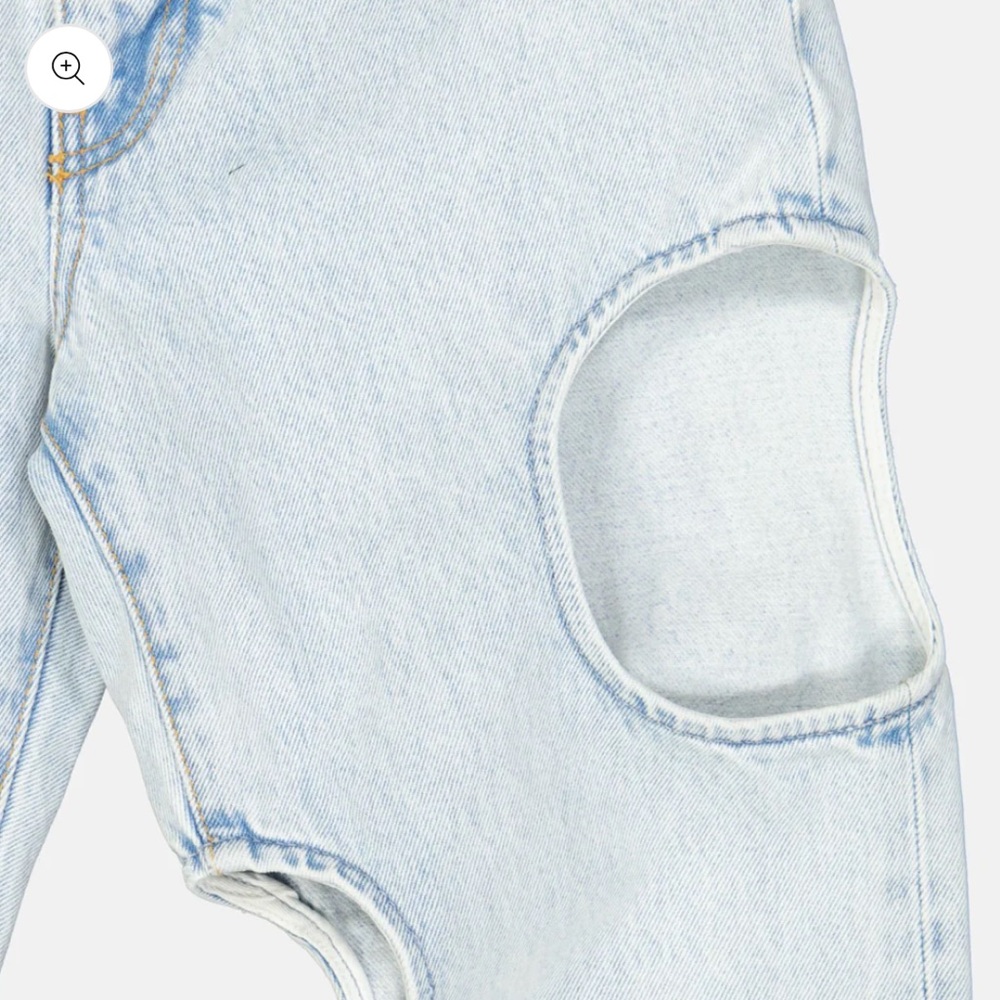 Off White Meteor Cut-Out Light Blue Women's Jeans - Picture 7 of 12